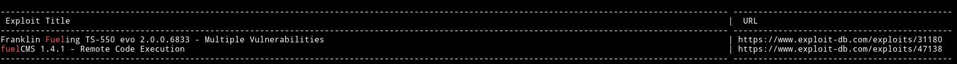 searchsploit